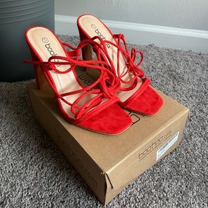 Red Strappy Heels